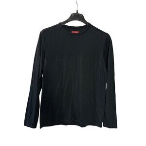 Karbon Mens Long Sleeve T-Shirt L Merino Wool Black Base Layer Made in Canada